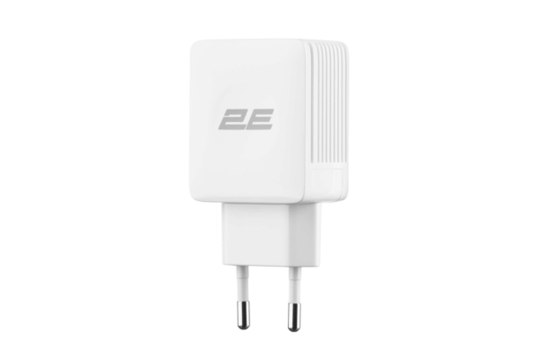 Wall Charger Dual USB-A 2.1A + cable USB-C, White