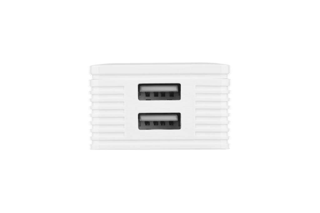 Набор Сетевое ЗУ 2E Wall Charger Dual USB-A 2.1A + кабель USB-C White