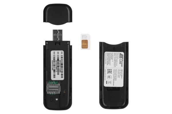 Мобильный 4G Wi-Fi маршрутизатор 2E PowerLink (MiFi 1) USB, LTE, 1x2FF SIM, WiFi 2.4GHz Black