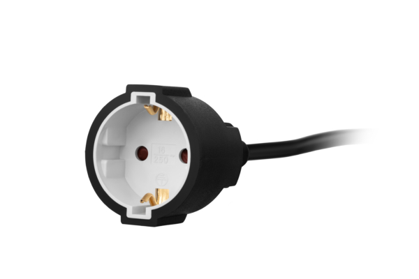 Сетевой удлинитель 2E 1XSchuko, 3G1.5, 10м, черный
