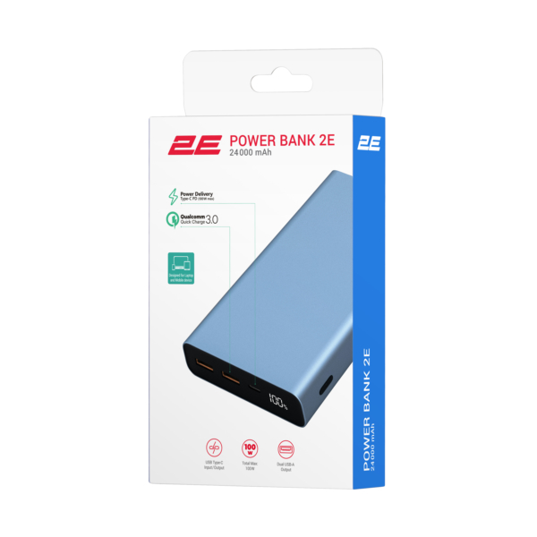 Power Bank 2Е 24000мАч PD, QC Black