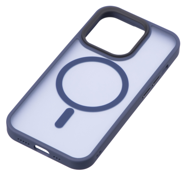 2Е Basic Case for iPhone 15 Ultra, Soft Touch MagSafe Cover, Dark Blue