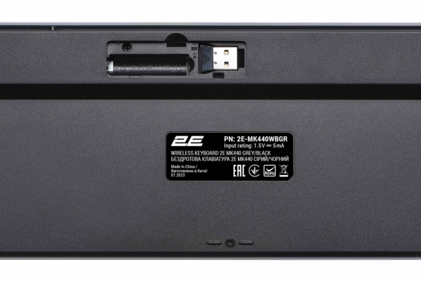 Комплект 2E MK440WBGR Black/Grey