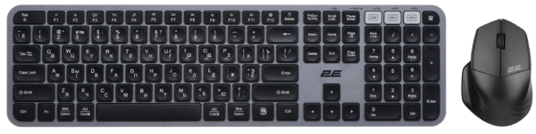 Комплект 2E MK440WBGR Black/Grey
