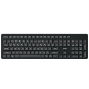 2E Клавіатура мембранна KS260 106key, WL, EN/UK/RU, чорний