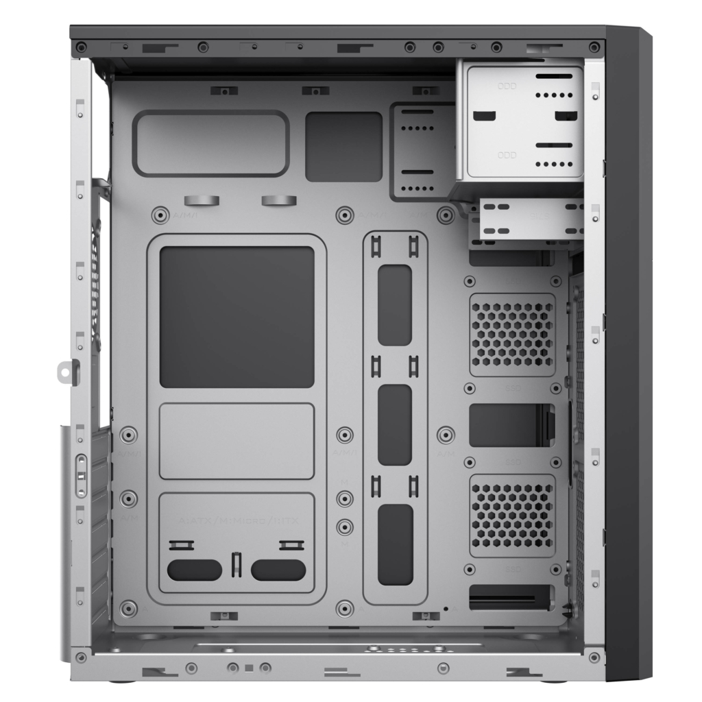 2E Корпус TeamX TMX07 з БЖ 2E ATX400W 2xUSB2.0 1×80мм VGA 310мм, ATX чорний