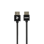 2E Кабель HDMI (M/M), 2м, 2.0, Slim High Speed Aluminum, чорний
