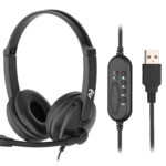 PC headset stereo On-ear 2E CH12 USB, omni-mic, 2m, black