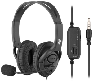 PC headset stereo Over-ear 2E CH13 mini-jack, omni-mic, 1.2m, black
