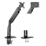 Single Monitor Select Spring Assisted Aluminum Monitor Arm with USB