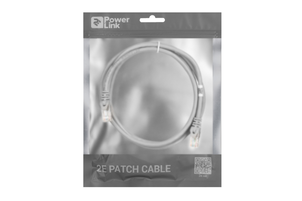 Патч-корд 2E САТ 6, UTP, 1.50м, 26AWG, RJ45, 7/0.16, Cu, PVC, сірий