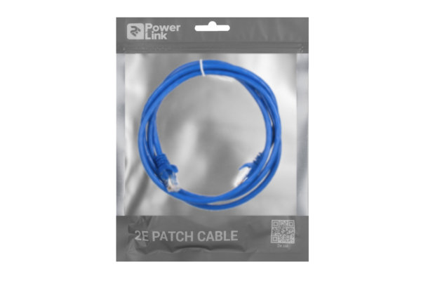 Patch Cable 2E Cat 6,UTP,RJ45, 26AWG ,7/0.16 Cu, 1.50 m, PVC,Blue