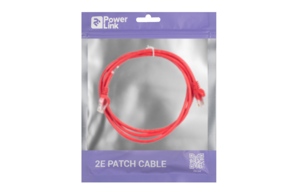 Патч-корд 2E САТ 5e, UTP, 1.50м, 26AWG, RJ45, 7/0.16, CCA, PVC, червоний