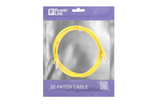 Patch Cable 2E Cat 5e,UTP,RJ45, 26AWG ,7/0.16 CCA, 1.50 m, PVC,Yellow