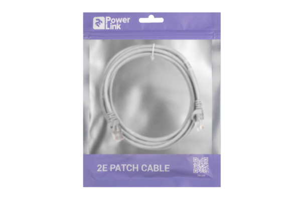 Patch Cable 2E Cat 5e,UTP,RJ45, 26AWG ,7/0.16 CCA, 2.20 m, PVC,Grey