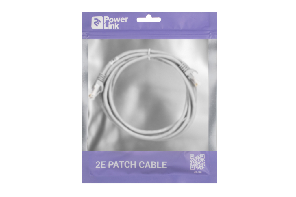 Patch Cable 2E Cat 5e,UTP,RJ45, 26AWG ,7/0.16 CCA, 2.50 m, PVC,Grey