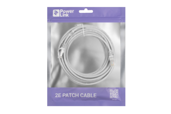 Patch Cable 2E Cat 5e,UTP,RJ45, 26AWG ,7/0.16 CCA, 6.00 m,PVC, Grey