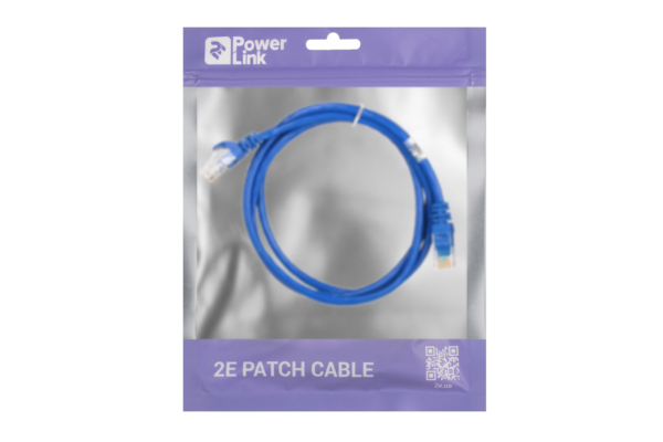 Патч-корд 2E САТ 5e, UTP, 1.20м, 26AWG, RJ45, 7/0.16, Cu, PVC, синій