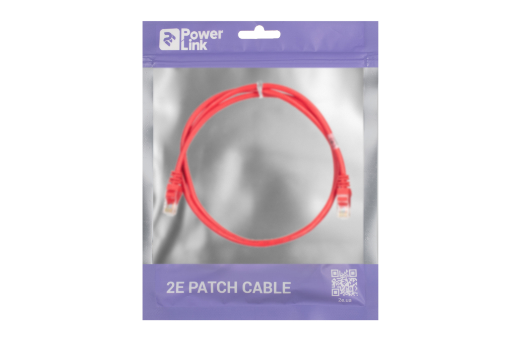 Патч-корд 2E САТ 5e, UTP, 1.20м, 26AWG, RJ45, 7/0.16, Cu, PVC, червоний