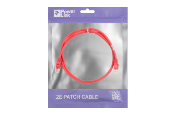 Patch Cable 2E Cat 5e,UTP,RJ45, 26AWG ,7/0.16 Cu, 1.20 m, PVC,Red