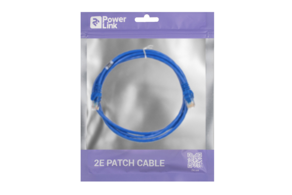 Patch Cable 2E Cat 5e,UTP,RJ45, 26AWG ,7/0.16 Cu, 1.50 m, PVC,Blue