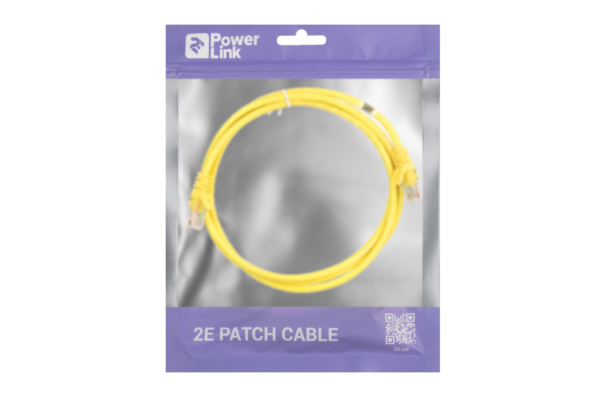 Patch Cable 2E Cat 5e,UTP,RJ45, 26AWG ,7/0.16 Cu, 1.50 m, PVC,Yellow