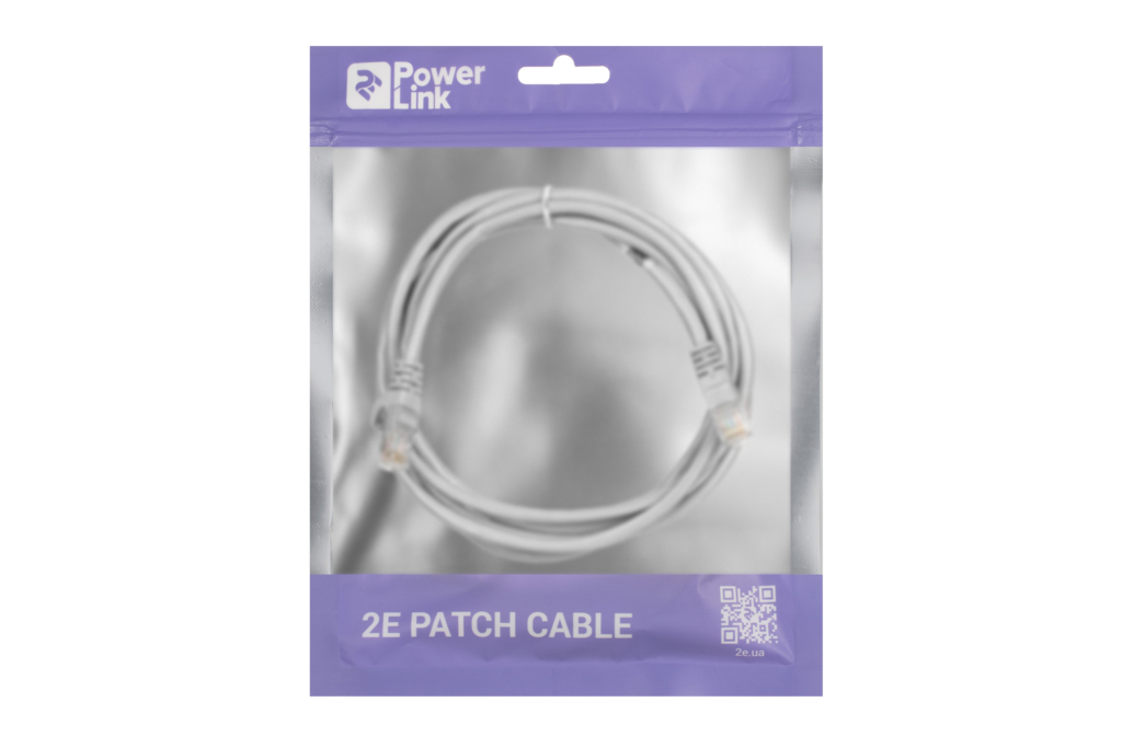 Патч-корд 2E САТ 5e, UTP, 2.20м, 26AWG, RJ45, 7/0.16, Cu, PVC, сірий