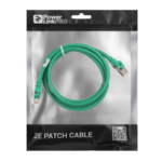 Patch Cable 2E Cat 6,Shielding S-FTP,metal foil pairs,braided cable,RJ45, 4X2 27AWG ,7/0.14 Cu, 1.50 m,PVC, Green