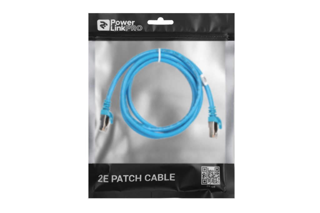 Патч-корд 2E САТ 6, S-FTP, 1.50м, 26AWG, RJ45, 7/0.16, Cu, PVC, синій