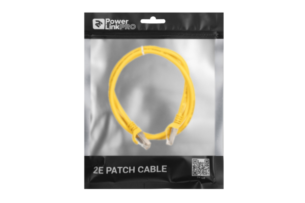 Патч-корд 2E САТ 6, S-FTP, 1м, 26AWG, RJ45, 7/0.16, Cu, PVC, жовтий