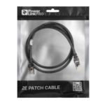 Патч-корд 2E САТ 6, S-FTP, 1м, 26AWG, RJ45, 7/0.16, Cu, PVC, чорний