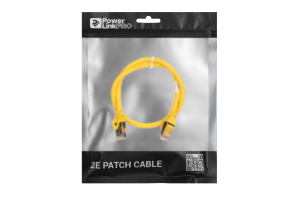 Патч-корд 2E САТ 6, S-FTP, 0.50м, 26AWG, RJ45, 7/0.16, Cu, PVC, жовтий