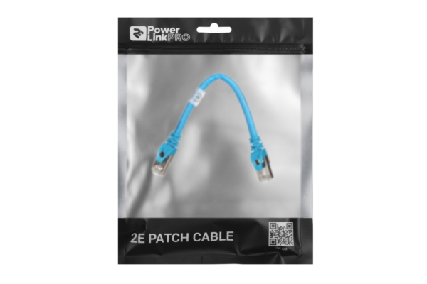 Патч-корд 2E САТ 6, S-FTP, 0.20м, 26AWG, RJ45, 7/0.16, Cu, PVC, синій