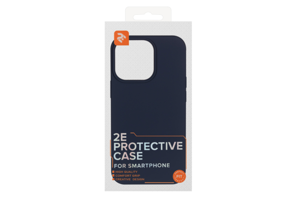 2Е Basic case for iPhone 13 Pro, Liquid Silicone, Midnight Blue