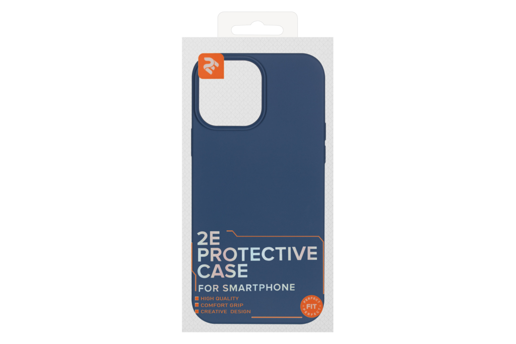 2Е Basic case for iPhone 13 Pro Max, Liquid Silicone, Cobalt Blue