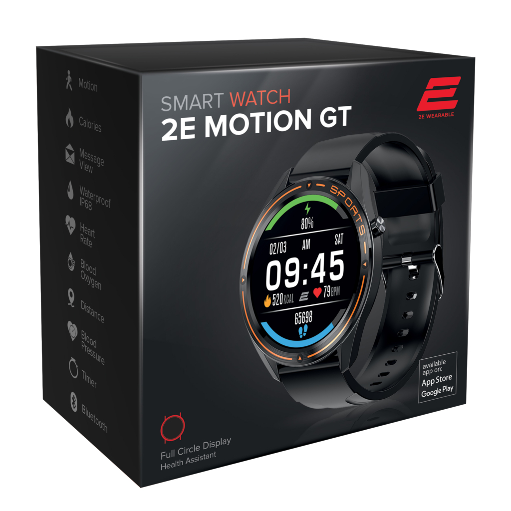2E Смарт-годинник Motion GT 46 mm Black-Orange