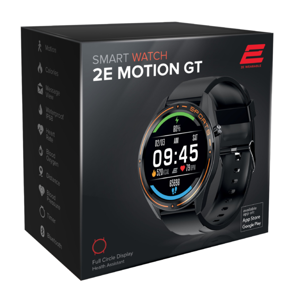 2E Watch Motion GT 46 mm Black-Orange