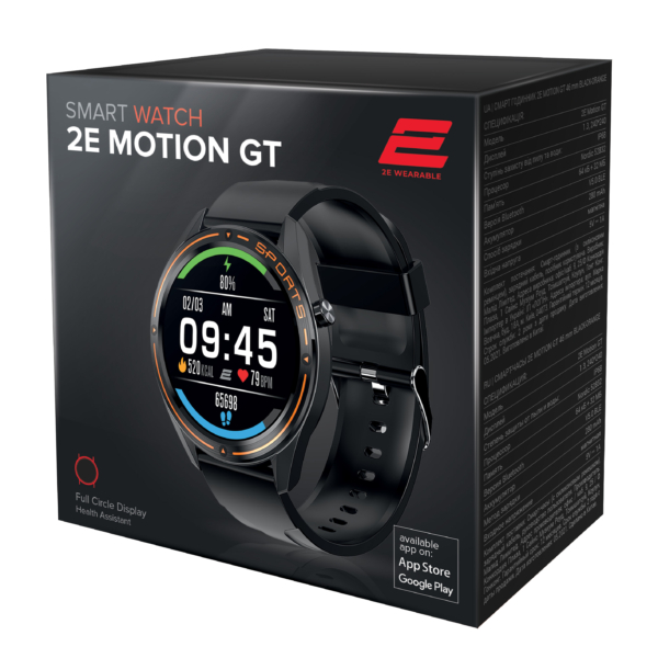 2E Watch Motion GT 46 mm Black-Orange
