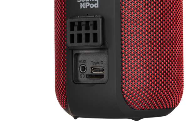 Portable Speaker 2E SoundXPod TWS, MP3, Wireless, Waterproof Red