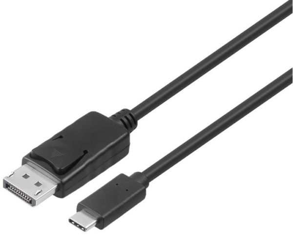 Кабель USB-C > DisplayPort 2Е 1м, черный