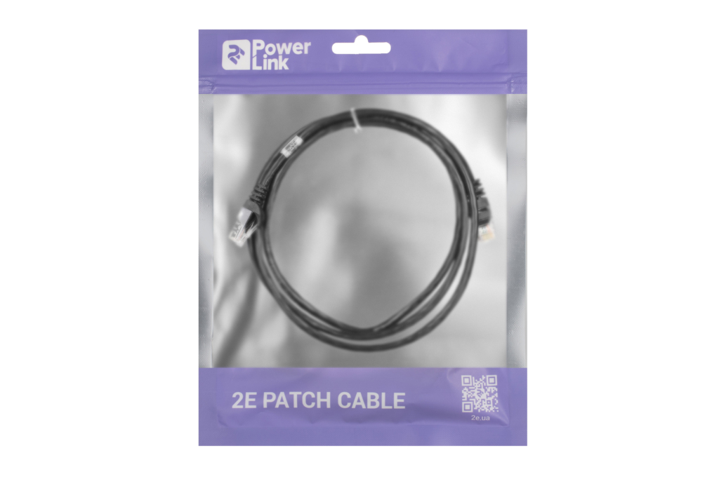 Patch Cable 2E Cat 5e,UTP,RJ45, 26AWG ,7/0.16 CCA, 2.00 m, PVC,Black