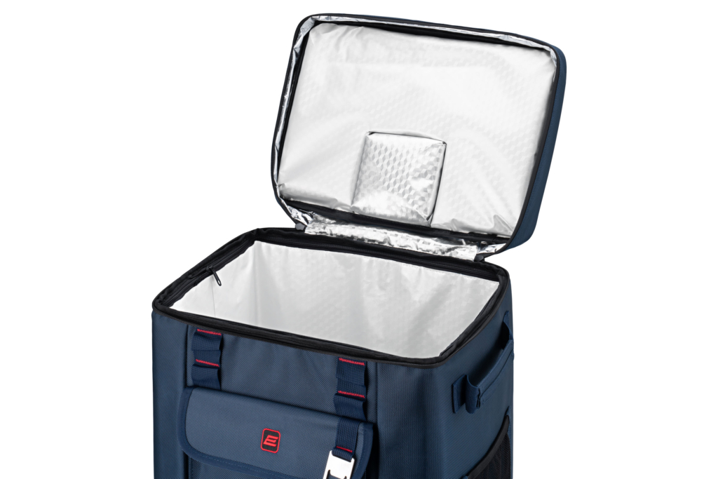 2E wheeled thermal bag 50L, dark blue