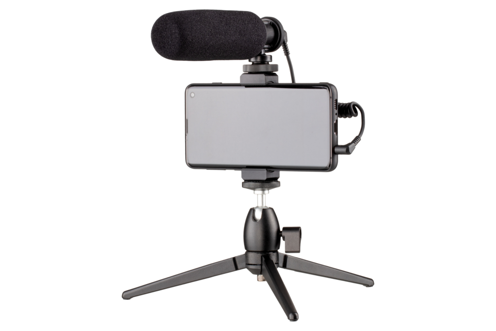 Микрофон с триподом для мобильных устройств 2Е AU-CM10S Vlog KIT, 3.5mm