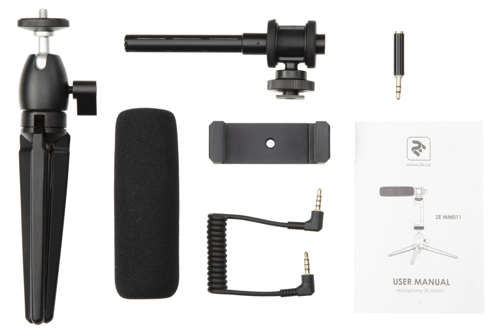 Микрофон с триподом для мобильных устройств 2Е AU-CM10S Vlog KIT, 3.5mm