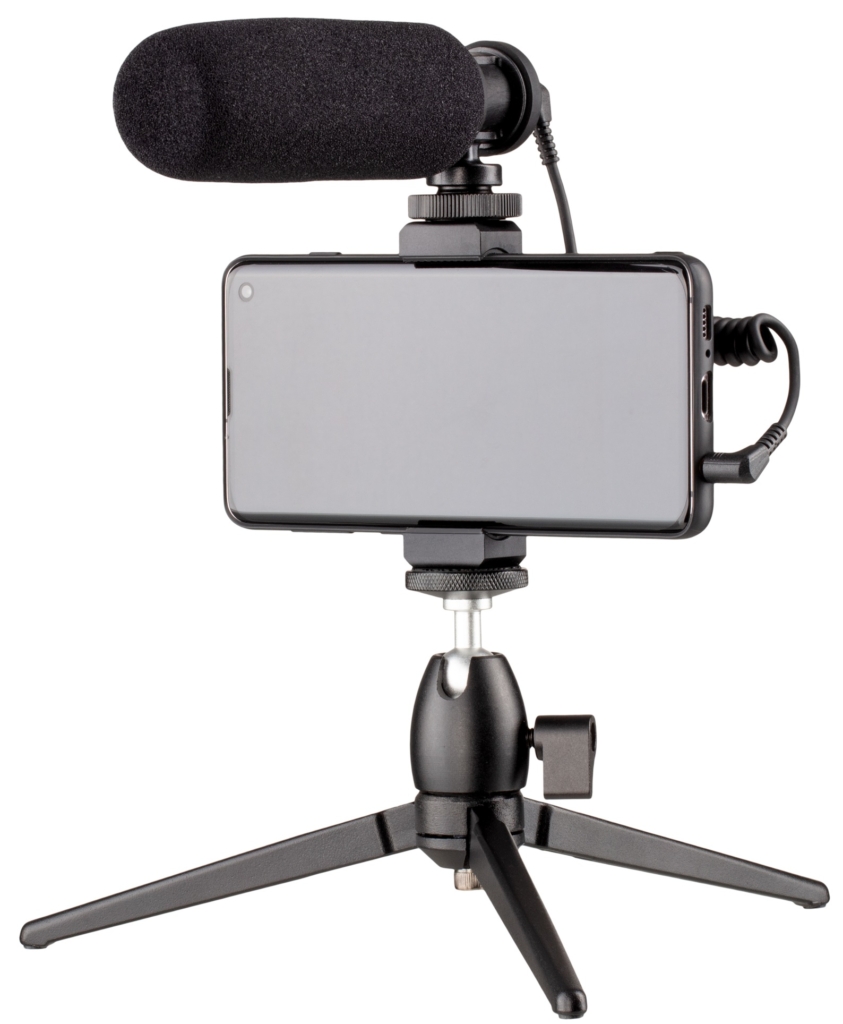 Микрофон с триподом для мобильных устройств 2Е AU-CM10S Vlog KIT, 3.5mm