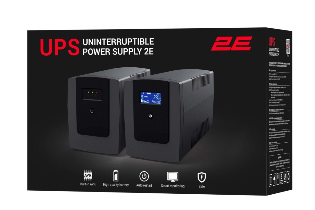 ИБП 2E ED650, 650VA/360W, LED, 2xSchuko