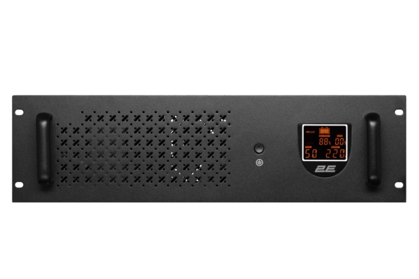 Джерело безперебійного живлення 2E RE2000, 2000VA/1200W, RM 3U, LCD, USB, 2xSchuko
