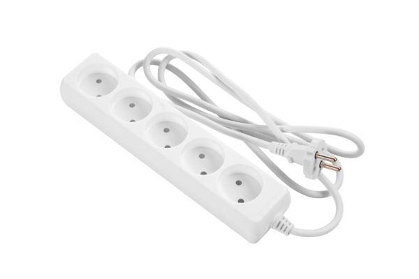 2E Power Strip 5хType C, 2х1mm2, 10A, 1.5m, white