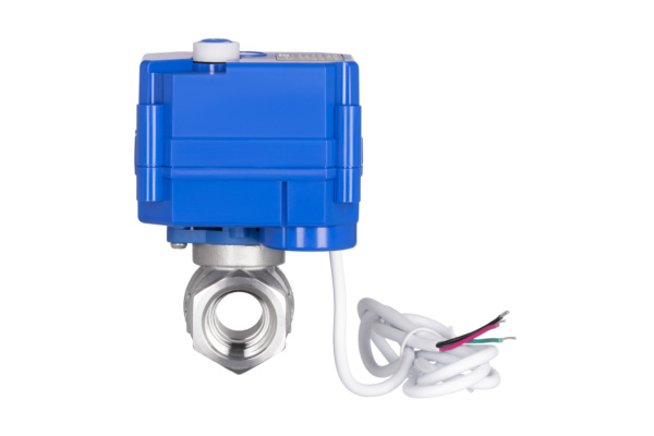 Кран шаровый с электроприводом 2E HC220B, 1/2″, 220В, 5Вт, 10 (16) бар, 7 сек, совместим с Ajax