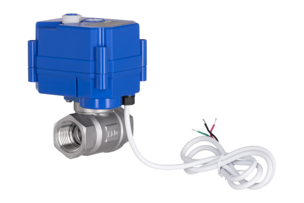 Кран шаровый с электроприводом 2E HC220B, 1/2″, 220В, 5Вт, 10 (16) бар, 7 сек, совместим с Ajax